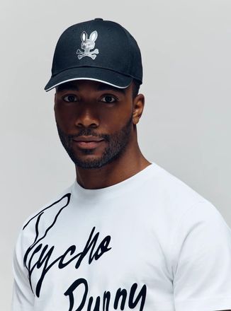 Psycho Bunny Mens Derek Baseball Cap 001 BLACK / O/S