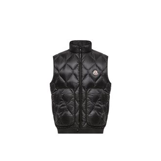 Moncler Moncler Erelia Diamond Quilted Down Vest, Men, Black, Size: 0