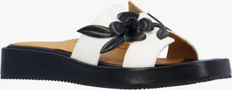 L'Amour Des Pieds Womens Aldara Sandals In White Black Capri Kid