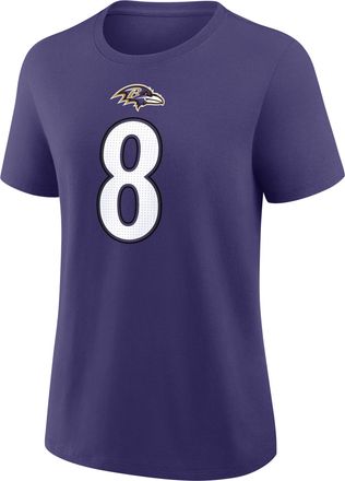 Nike Lamar Jackson Baltimore Ravens Nike Womens NFL T-Shirt in Purple | 01K952M8GF-Z90