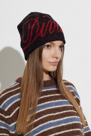 Carne Bollente Cap With Decorative Inscription, Unisex, Black