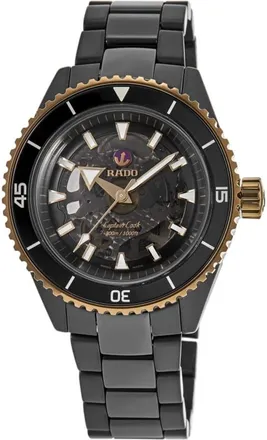 Rado Captain Cook High-Tech Ceramic Black Skeleton Dial Mens Watch R32127162