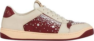Gucci GG Crystal Screener Sneakers, Brand Size 38.5 ( US Size 8.5 )