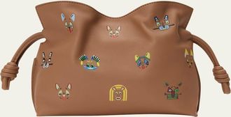 Loewe x Louis Wain Flamenco Clutch Bag in Leather