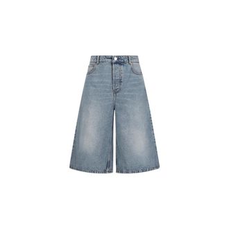 Ami Denim Shorts, male, Blue, Size: W32 Large Fit Bermuda Shorts