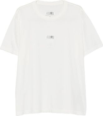 Maison Margiela T-shirt in cotone con logo Mm6 Maison Margiela