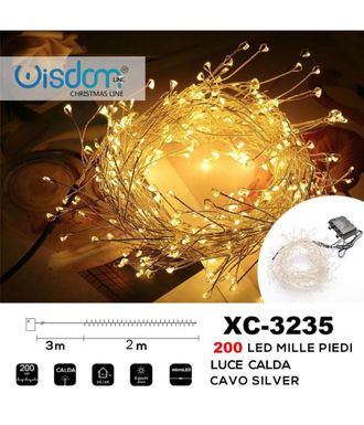 Trade Shop Trade Shop - Cadena De Luces Led De 200 Pies Efecto Rama Luz C&aacute;lida A Pilas Xc-3235