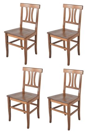 Tommychairs Tommychairs 4 Sillas Artemisia En Haya Nogal Claro Asiento De Madera