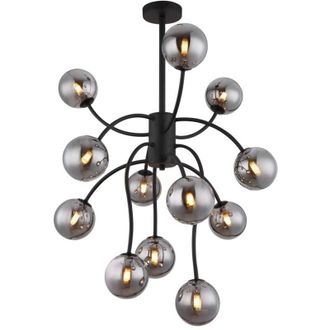 Globo Lighting Globo - Plaf&oacute;n - Riha - Negro - Vidrio - &Oslash; 62cm - G9 - 56133-12d