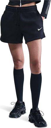 Nike Sportswear Phoenix Fleece Mid-Rise 4 Shorts Womens Shorts Black/Sail : LG (US 12-14) 4, Cotton/Polyester