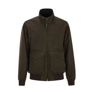 Baracuta G9 Waxed Pocket - Heren - Jassen - Groen - Maat: XS Zijde