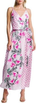 Ciebon Clillian Floral Print Faux Wrap Dress in Pink Multi at Nordstrom, Size Medium