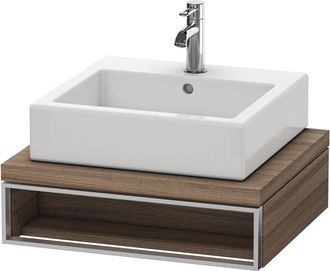Duravit Duravit Vero Unidad De Lavabo Para Consola, 6540, 600 Mm, 1 Compartimento Abierto Incluyendo Toallero, Color (frente/cuerpo): Nogal Natural Decorado -