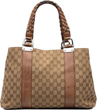 Gucci Pre-owned Gucci Medium GG Canvas Bamboo Libeccio Tote Ladies 35XYV5WLWPGDZ5XC