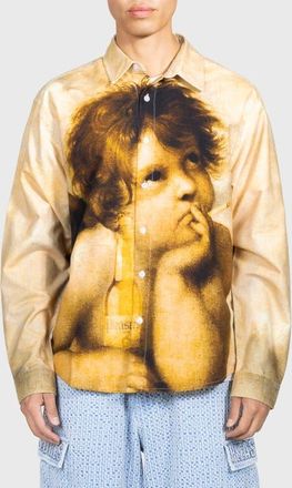 Pleasures Cherub Cotton Button-Up Shirt in Multi at Nordstrom, Size Large