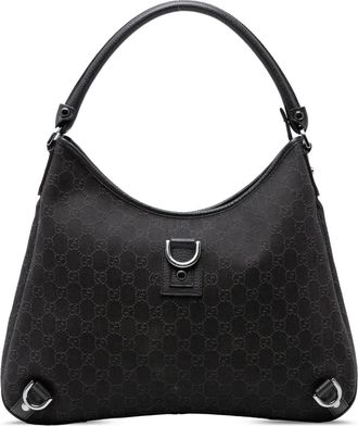 Gucci Borsa a spalla Abbey D-Ring denim 2016-2025 - Marrone