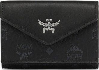 MCM Aren Trifold Wallet in Visetos in Black at Nordstrom