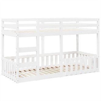 vidaXL Bunk Bed White 90x200 cm Solid Wood Pine vidaXL