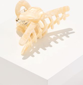 Talbots Heart Hair Clip - Ivory - 001 Talbots