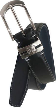Izod Golf Stretch Comfort Leather Belt Metal Keeper in Black at Nordstrom, Size X-Large