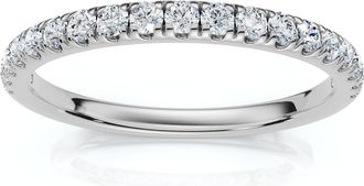 Pompeii3 1/4Ct Pave Diamond Wedding Ring 14k Gold or Platinum Anniversary Band Lab Grown