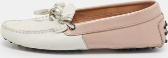 Tod's Tods Pink/white Leather Penny Loafers