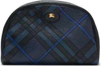 Burberry check-pattern wash bag - Blue