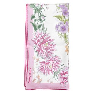 Ferragamo Silky Scarves, female, Multicolor, Size: ONE SIZE Spring Print Silk Scarf