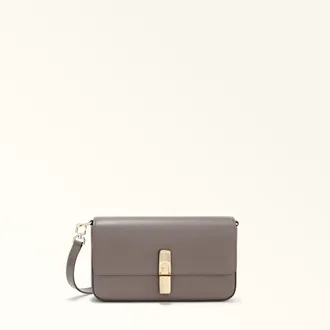 Furla Iride Borsa A Tracolla S Urban Gray Grigio Pelle Stampata Donna
