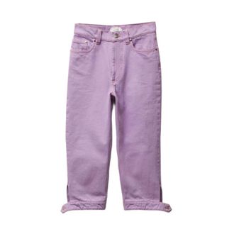 Versace Cropped Jeans, female, Purple, Size: W26 Capri Jeans