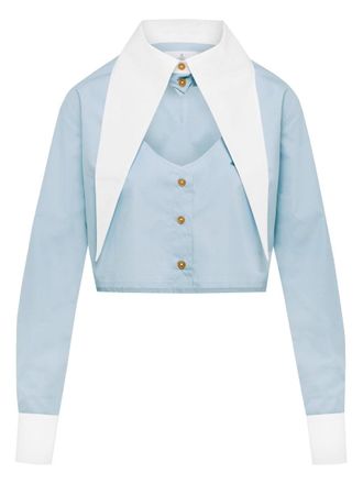 Vivienne Westwood Cut Off Heart Cropped Pointed Shirt