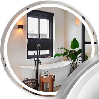 Rea Specchio Led 80cm Mmj Brush Silver