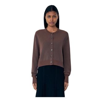 Our Legacy Micro Cardigan - Knitwear - Mujer - Marr&oacute;n - 2XS