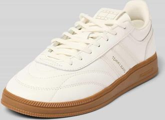 Tommy Jeans Low Top Sneaker aus echtem Leder in Ecru, Größe 36