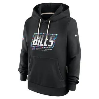 Nike Buffalo Bills Crucial Catch Standard Issue Nike Womens Dri-FIT NFL Pullover Hoodie in Black | 03C300AZU4-F9R