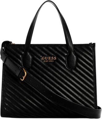 Guess Silvana 2 Compartment Tote Bag - Dames - Handtassen - Zwart - ONE Size - Tassen