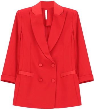 Imperial Giacca Doppiopetto - Dames - Blazers - Rood - 2XS - Leer - Jassen