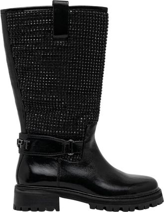Kurt Geiger Kurt Mid Calf Boot - Dames - Hoge Laarzen - Zwart - 38 EU - Leer - Schoenen