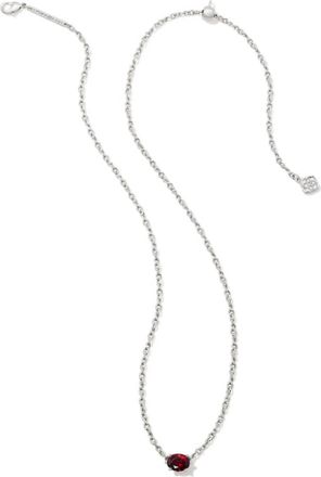 Kendra Scott Womens Cailin Crystal Pendant Necklace In Rhod Metal