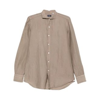 Finamore Hombre, Camisas, Marr&oacute;n, Talla: XL