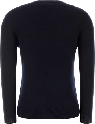 The Row Womens Noler Sweater Navy Cashmere