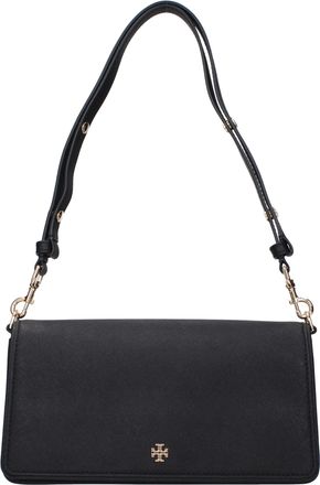 Tory Burch Tory Burch Zwarte Leren Schoudertas