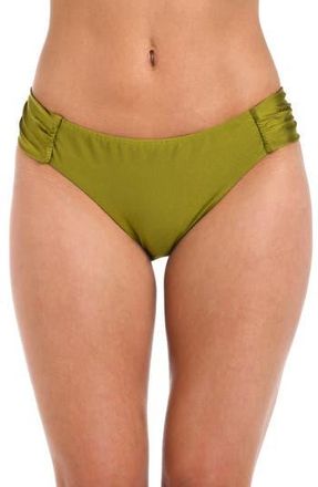 Sunshine 79 Solids Shirred Side Bikini Bottoms in Olive at Nordstrom Rack, Size 10