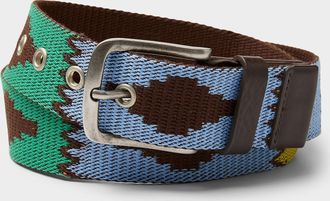 Le 31 Mens Geo pattern woven belt
