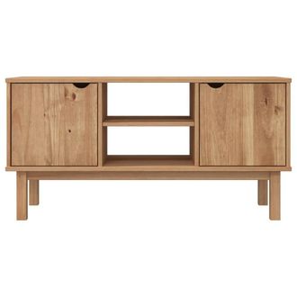 Berkfield Home TV Cabinet OTTA 113.5x43x57 cm Solid Wood Pine in Brown