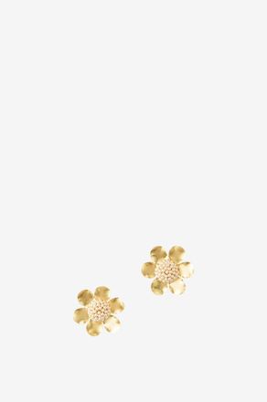 Deepa Gurnani Goldene Ohrstecker mit Perlen Curie