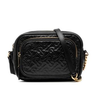 Burberry Pre-owned Cross Body Bags, female, Black, Size: ONE SIZE Pre-owned Leather Shoulder Bag