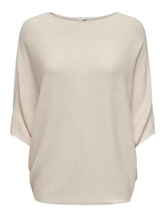 Jacqueline de Yong ONLY JdY Womens JDYNEW Behave BATSLEEVE PULLOV. KNT NOOS Pullover Sweater, Eggnog/Detail:Melange, L