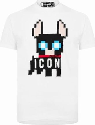 Dsquared2 Mens DSquared2 Icon Outline T-Shirt White - Size: 36