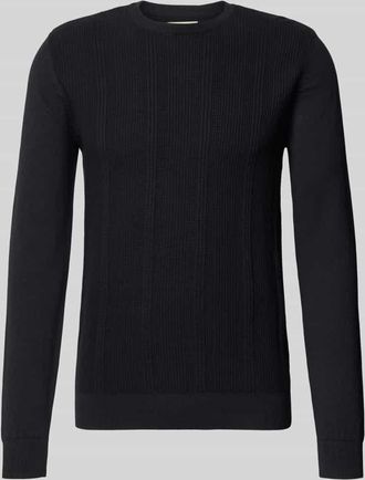 Blend Slim Fit Pullover in Strick-Optik Modell Baron in Black, Gr&ouml;&szlig;e 3XL